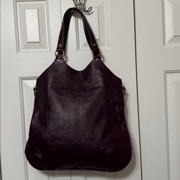 YSL aubergine/purple metropolis leather bag - Picture 6 of 13
